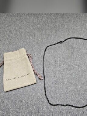 David Yurman Black Baby Box Stainless Steel Chain